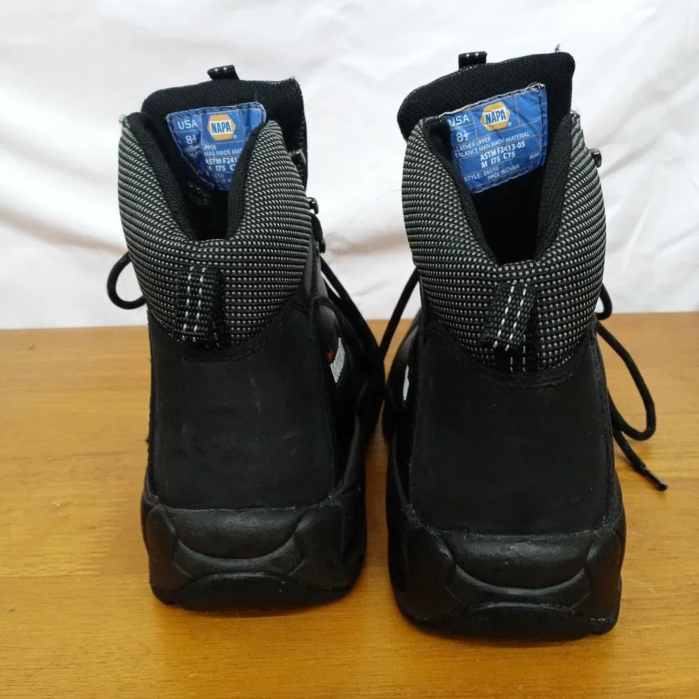 NAPA Auto Parts Shell Work Shoes Cukka Boots Men's 8.5 Oil Resistant